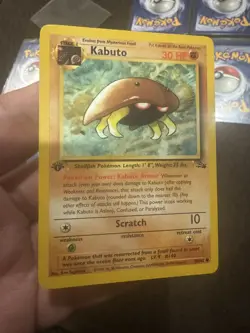 10x Kabuto 1st Edition Fossil Set Pokemon WOTC TCG Common Card #50/62 - Image 5