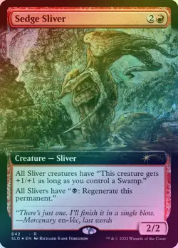 Magic the gathering - Sedge Sliver - Extended Art, foil, Secret lair drop, M/NM - Image 1
