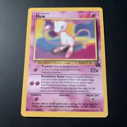 Mew WoTC Black Star #8 2000 League Promo Pokemon Card LP - Image 1