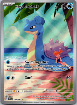 NM-Mint Misty's Lapras - 194/182 - Illustration Rare Pokemon Destined Rivals - Image 1