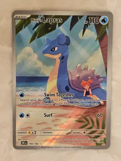 Pokemon TCG Destined Rivals Misty's Lapras 194/182 Illustration Rare Near Mint - Image 1
