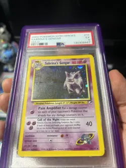 Pokemon 2000 Gym Heroes Holo #14 Sabrina's Gengar PSA 5 - Image 3