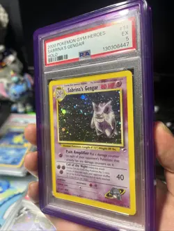 Pokemon 2000 Gym Heroes Holo #14 Sabrina's Gengar PSA 5 - Image 4