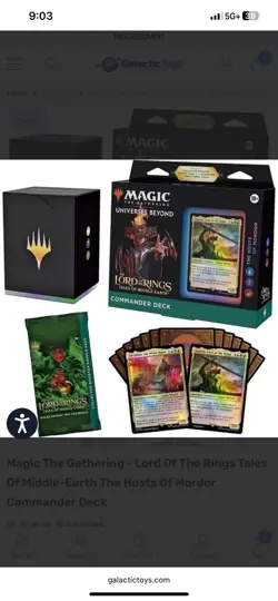LoTR: Tales of Middle-earth Commander Deck - The Hosts of Mordor - Sealed - Image 1