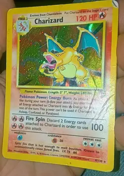 Charizard 4/130 HP Played Base Set 2 2000 Pokemon Card Holo Rare Holofoil HP - Image 2