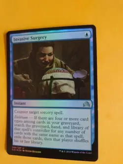 Invasive Surgery. Instant Magic the Gathering Card. Shadows over Innistrad. foil - Image 2