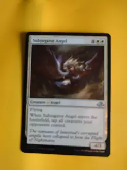 MTG Card. Subjugator Angel FOIL ELD as pics - Image 1