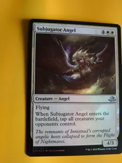 MTG Card. Subjugator Angel FOIL ELD as pics - Image 2