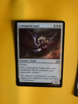 MTG Card. Subjugator Angel FOIL ELD as pics - Image 4