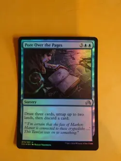 Pore over the pages. Sorcery mtg Card. Shadows over Innistrad. foil - Image 1