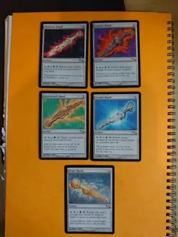 Shard x5 Pearl,Crystal,Heartwood,Skeleton,Granite MTG Card. Mirrodin. Artifact. - Image 1