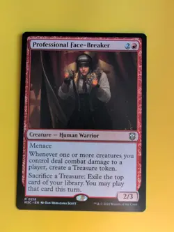 Professional Face-Breaker. M3C Rare human warrior Magic the Gathering Card. - Image 1