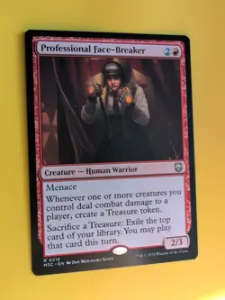 Professional Face-Breaker. M3C Rare human warrior Magic the Gathering Card. - Image 4