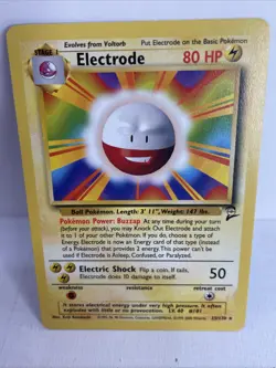 Pokemon TCG Electrode 25/130 Non-Holo Rare Base Set 2 NM - Image 1