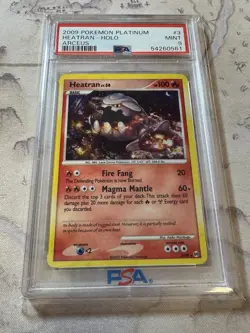 2009 Pokemon Platinum Heatran Holo 03/99 Arceus PSA 9 - Image 1