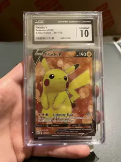 CGC 10 PIKACHU V 157 BRILLIANT STARS SWORD & SHIELD POKEMON Ultra Rare - Image 3