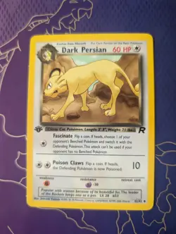 Dark Persian 42/82 - Team Rocket - 1st Edition - Pokemon Card - WOTC - rare - Image 1
