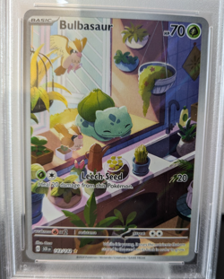 Pokemon TCG SV07: Stellar Crown - Bulbasaur 143/142 Illustration Rare PSA 9 MINT - Image 2