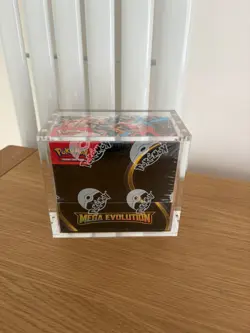 Pokemon TCG Mega Evolution Booster Box Sealed with Acrylic Case - Image 1