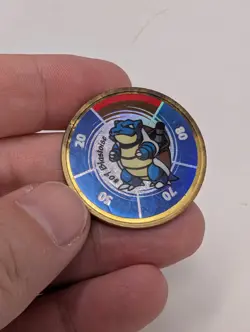 Pokemon Blastoise #09 Battling Coin By Pokemon Nintendo Hasbro Vintage 1999 - Image 1