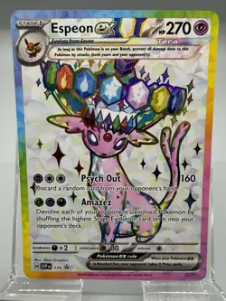 Pokemon Espeon EX SVP 175 Premium Figure Collection Black Star Promo - Image 1