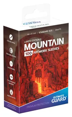 Ultimate Guard Standard Sleeves Lands Edition Mountain Artwork MTG Pokemon Pack - Image 2