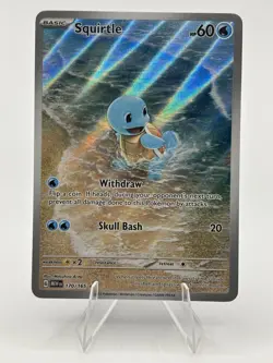 RESERVED** Squirtle 170/165 Sv: Scarlet & Violet 151 Holo (Pokemon TCG) NM - Image 1