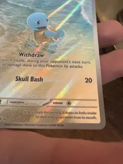 Pokemon Squirtle TCG Full Holo Rare Card 170/165 Sv: Scarlet & Violet 151 IR NM - Image 5