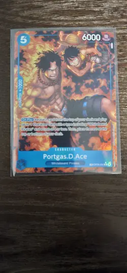 Namco One Piece Royal Blood Portgas.D.Ace OP08-052 Treasure Rare Foil 6000 Power - Image 1