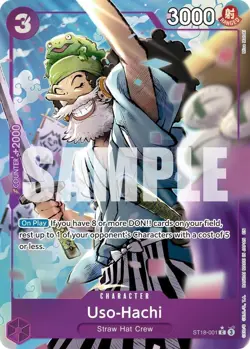 Uso-Hachi [Alternate Art PRB-02] ST18-001 One Piece Premium Booster 2 - Image 1