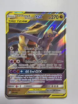 Pokemon TCG Garchomp and Giratina GX 146/236 Unified Minds Tag Team - Image 1