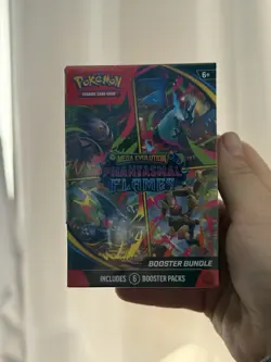 Pokemon TCG Mega Evolution Phantasmal Flames Booster Bundles New Sealed 6 Packs - Image 1