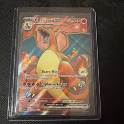 Charizard EX Holo Rare Pokemon TCG Card 183/165 Scarlet & Violet 151 - Image 1