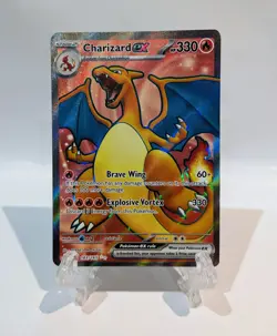 Pokemon TCG Charizard EX Full Art Card 183/165 Scarlet Violet 151 - Image 1