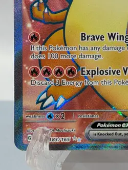 Pokemon TCG Charizard EX Full Art Card 183/165 Scarlet Violet 151 - Image 4