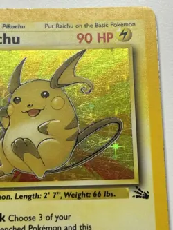 Pokemon TCG Raichu Fossil Holo Rare Card 14/62 Unlimited MP - Image 4