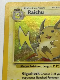Pokemon TCG Raichu Fossil Holo Rare Card 14/62 Unlimited MP - Image 5