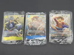 Monkey D Luffy Ace Sabo Set Of 3 P-075 One Piece Promotion Cards Foil Sealed - Image 1