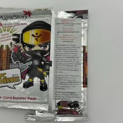 MapleStory iTCG Lot Of 5 Booster Packs 4 NPC Heros Set 4 9 Cards Per Booster - Image 2