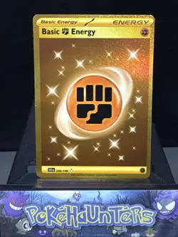 Pokemon Card Basic Fighting Energy 258/198 Scarlet & Violet Gold Hyper Rare NM - Image 1