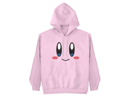 Kirby Gesicht Game Karneval Kostum Kinder Bio Hoodie S-XXL - Image 3