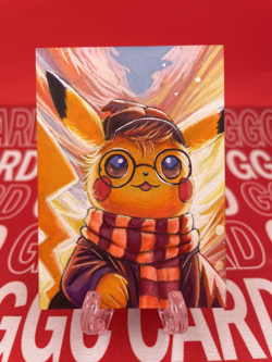 GGC Studio Pokemon Pikachu & Harry Potter Artist Hand Drawn Auto Sketch Card 1/1 - Image 1