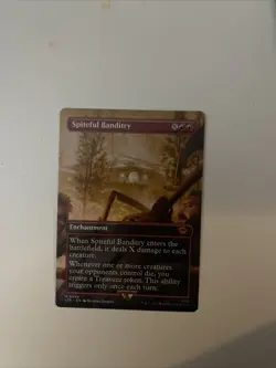 MTG Spiteful Banditry *BORDERLESS* The Lord of the Rings 0439 NM Mythic - Image 1