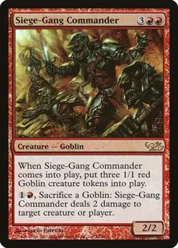 Siege-Gang Commander - Foil Duel Decks: Elves vs. Goblins LP MTG - Image 1