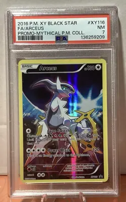 2016 Arceus XY116 Black Star Promo PSA Graded Near Mint Pokemon TCG - Image 1