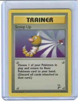 POKEMON BASE SET 2 TRAINER SCOOP UP RARE UNLIMITED CARD # 107/130 UNPLAYED - Image 1