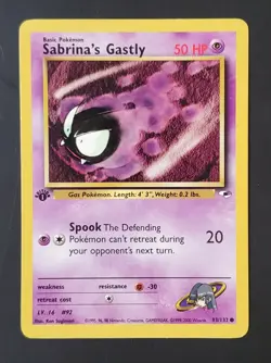 Sabrina's Gastly #93/132 Gym Heroes G1 2000 1st Edition Pokemon - Image 2