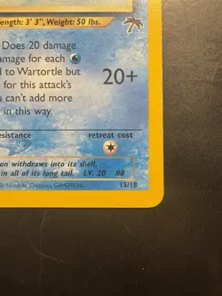 Pokemon Vintage Southern Islands Wartortle 15/18 Rare WotC Promo - Image 5
