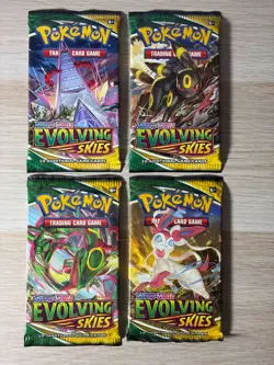 4 x Pokemon Evolving Skies Booster Packs - Art Set - Image 1