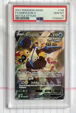 PSA 10 GEM MINT Empoleon V 146/163 Alternate Alt Art Battle Styles 2021 Pokemon - Image 1